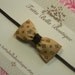 Mini Hair Bow Headband - Louis Vuitton Inspired Bow - Skinny Stretchy Headband - Babies - Toddlers - Teens - Adults