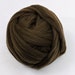 CVM Roving - Natural Chocolate Brown - Undyed Wool Roving for Spinning or Felting (6 oz)