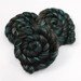 RESERVED Black Alpaca/ Cultivated Silk Roving - Hand Painted Roving for Spinning or Felting