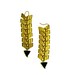 golden brass fishspine earrings with triangle bead