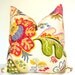 On Both Sides - Pillow Cover - Decorative Pillow - Throw Pillow - Sofa Pillow - Floral - 20x20 inch - Red - Pink - Yellow - Green - Blue