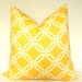 Pillow Cover - Decorative Pillow - Toss Pillow - Throw Pillow - Accent Pillow - Trellis - 16x16 in - Yellow