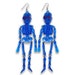 Neon Mr. BonesJangles Skeleton Earrings Blue