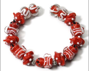 Handmade Lampwork Bead Set - Kiln Annealed BB68