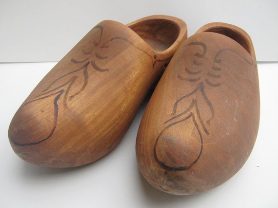 Vintage Dutch Wooden Clogs