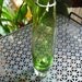 Vintage Modern Vase Avocado Green Art Glass Minimalist