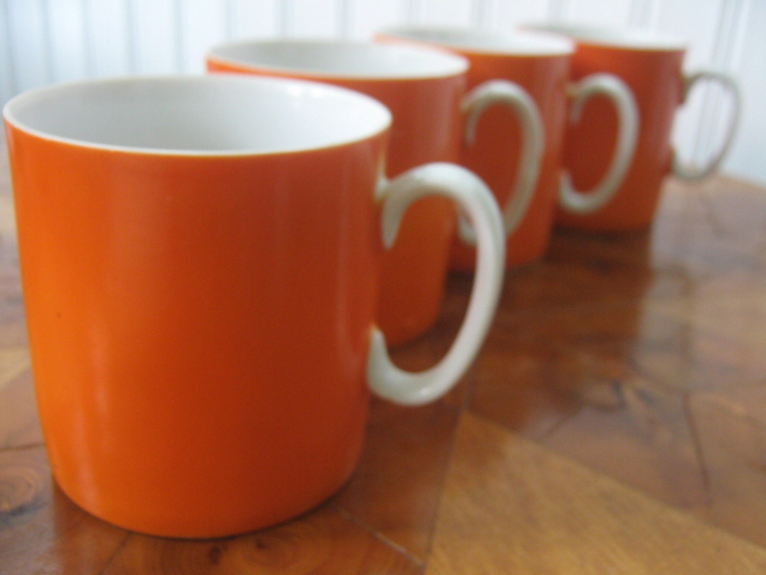 Vintage Cups Orange Coffee by accentonvintage on Etsy