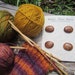 4 Maple Burl Wood Buttons-Handmade Wooden Buttons in Reclaimed Maple- Knitting, Sewing, Craft Buttons