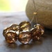 10mm Earthy Brown Tortise Glass Bead Destash 7 pieces