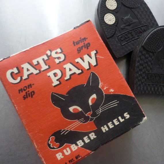 Vintage 1950's Cat's Paw Rubber Heels