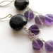 Michelle handmade earrings in blue goldstone, amethyst and sterling silver by lotusstone on etsy
