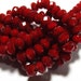 LOOSE BEADS - Glass Crystal Beads - Faceted 5x8mm Rondelles - Velvet Red (10 beads) - gla316