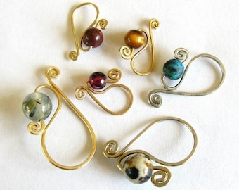 Removable stitch markers - custom mto mixed set of 4 Widgets - XS, S, M, L (3.75-9mm)