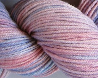 March Hare hand dyed worsted weight yarn, 4ply superwash merino, 100g 220yds - Naptime 3