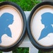 Sister and Brother - Vintage Pair of Papercut Silhouettes