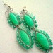 Leapin Lilypads - featuring - Chrysoprase, Mystic Green Quartz, Sterling Silver Posts