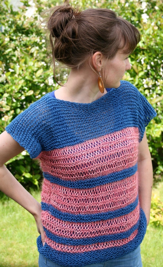 Easy Breezy Summer Top Easy knitting pattern in sizes S M