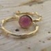 14k Gold twig ring to go with Rose Cut Pink Sapphire Ring in 18k and 14k