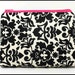 Keep it Classy: Damask and Pink Cosmetic Bag/Clutch/Purse Organizer