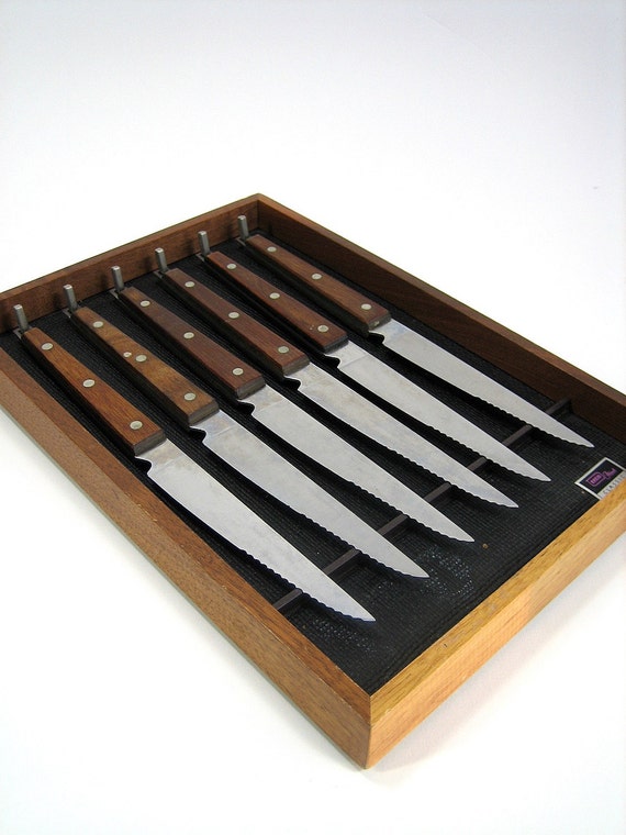 Mid Century ECKO Flint Classic Stainless Steak Knife Set with