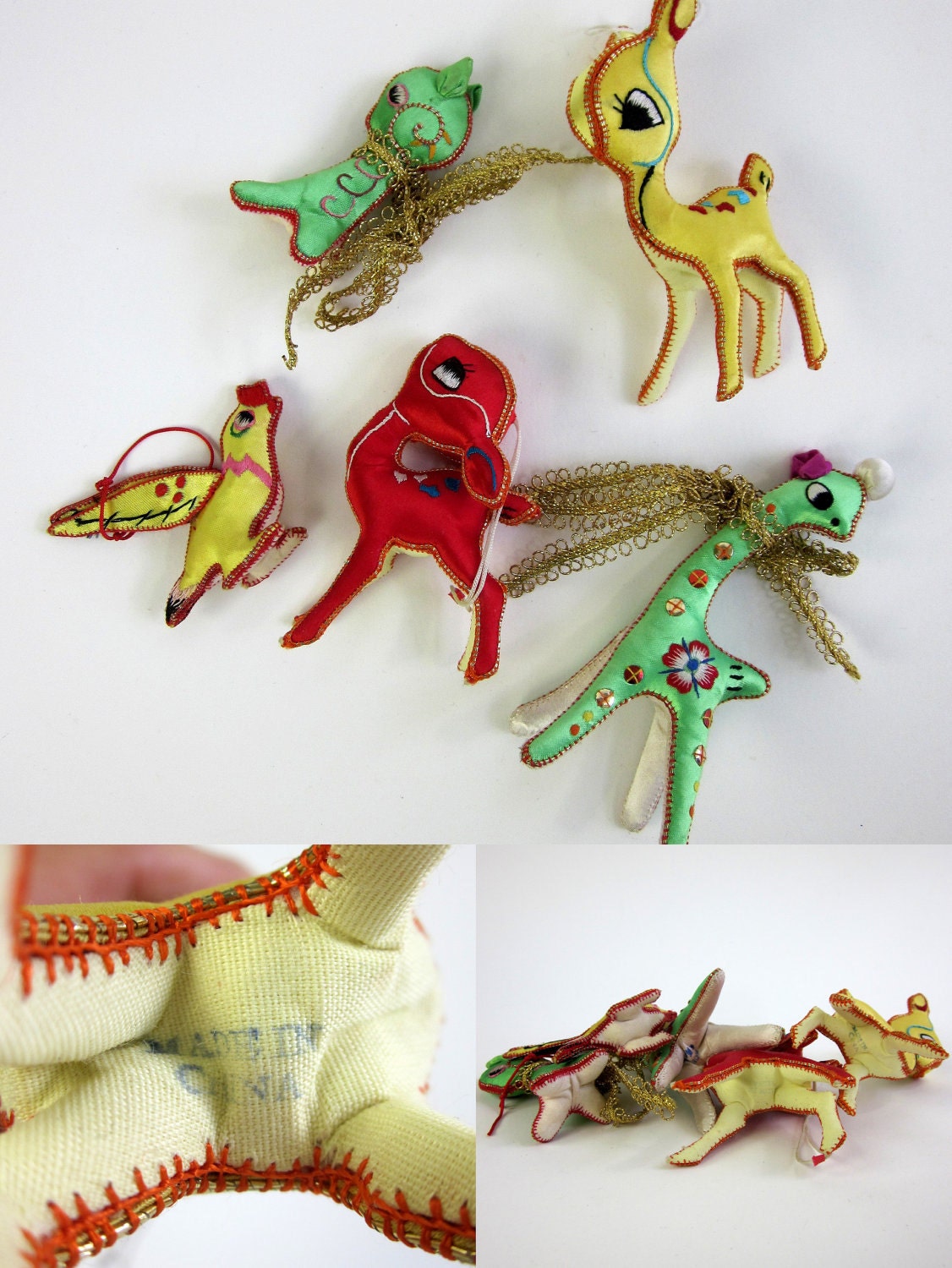 Vintage Chinese Ornaments / Set of 5