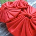 ruby - handmade red silk yo-yo flower and vintage millinery fascinator