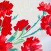 Vintage Wilendur Red Carnation Tablecloth Fabric