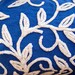 Hofmann Royal Blue Floral Vintage Chenille Bedspread Fabric