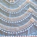 Blue and White Vintage Cotton Chenille Bedspread Fabric