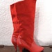 red leather boots size 8