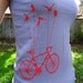 FREE SHIP - Flying Bike Shirt - Slate Grey