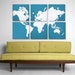 World Map - Large Collection of 6 - Original Silk Screen Prints