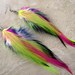 Colorful Feather Earrings - Rainbow Feather Earrings, Neon Feathers - Electric Star