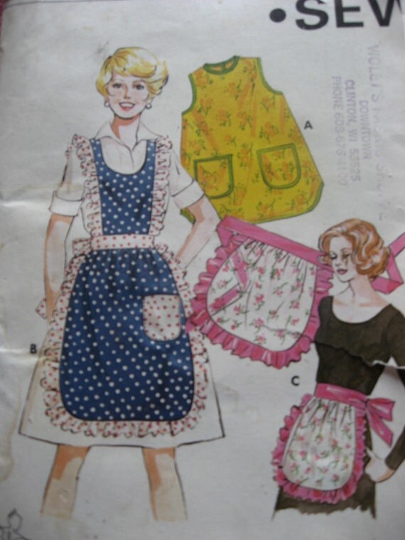 Vintage Apron Pattern Kwik Sew 610 Suzy Home Maker