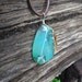 Chrysoprase necklace, chunky stone pendant handcrafted in Australia