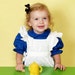 Ruffled White Apron Pinafore -Alice in Wonderland - 1T, 2T, 3T Available