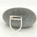 Square Topped "Rolling" Kinetic Ring in Sterling Silver with 9ct Gold detail OOAK UK Size N