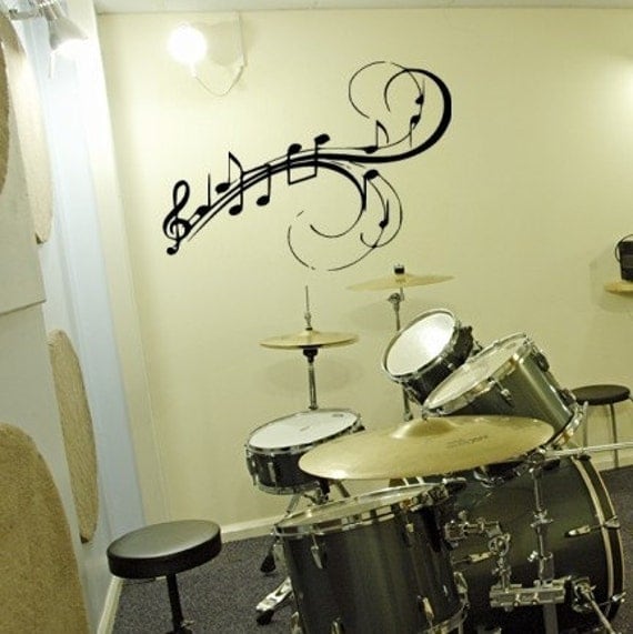 Music To My Walls Musical Notes vinyl wall decal graphic