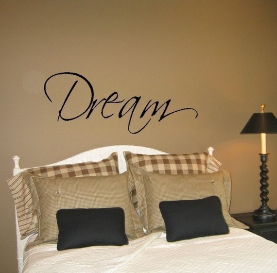DREAM wall decal vinyl lettering sticker wall by FreckledHound
