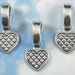 100 Bails Large Heart Flat Pad Glue On Silver 21mm long - Great for Cabochons Bottle Caps Stones (P106 x2)