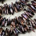 LAST Keishi Pearls Coppery Chocolate & Bronze Iris Stick Freshwater - Half Strand (4123)