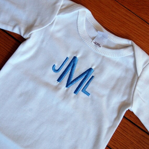 Monogrammed Newborn Gown Layette Sleeper White Girl or