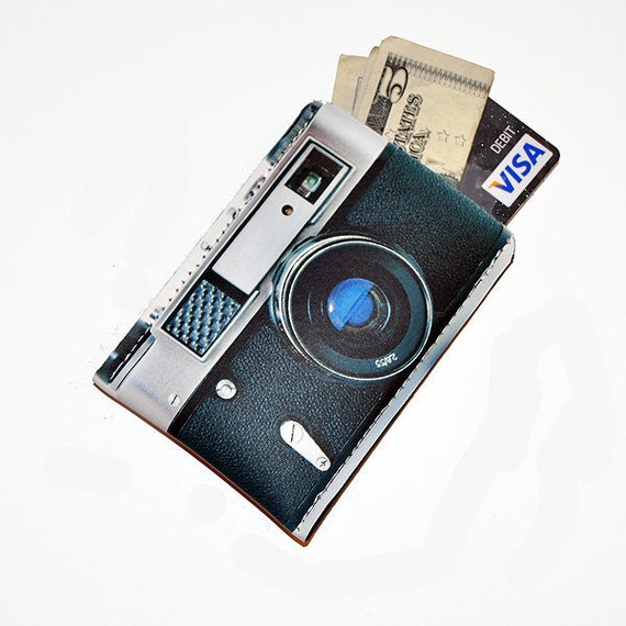 Retro Camera Card Case Fits Credit Debit and Gift Cards
