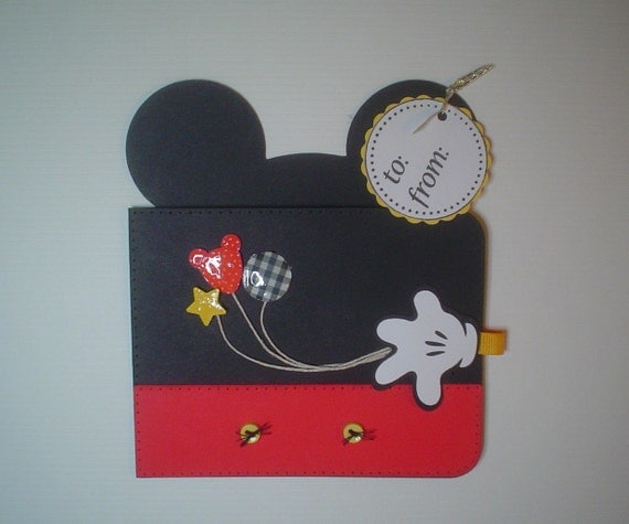 PRH07 Disney Magic Mickey Gift Card Holder Template SVG