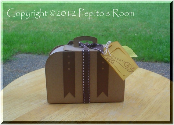 PRB24 Welcome Aboard Box Template SVG / Printable PDF Outline - Vintage Suitcase - PR Il_570xn