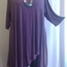 Coco and Juan Plus Size Asymmetric Tunic Top Lavender Knit Size 1 (fits 1X,2X) Bust 52 inches