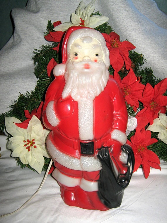 vintage blow mold santa1968 lighted christmas by vintage blow mold santa1968 lighted christmas by