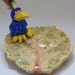 Blue Bird on Green Leaf Dish Post it Note Holder Item 1023 - Custom Pieces Available Upon Request
