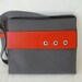 Felt Messenger Bag/Laptop Case in Gray and Red