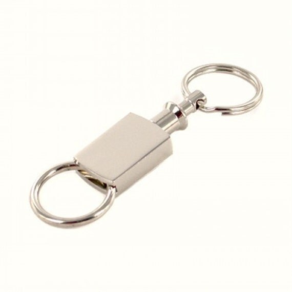 Personalized Silver Valet Key Chain Engraved
